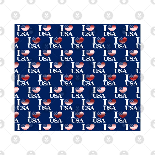 i love usa independence day 4th of july / american flag heart by DragonTees