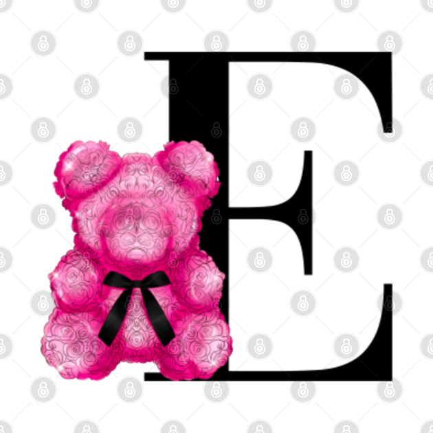 Monogram Teddy Bear E - E - Phone Case