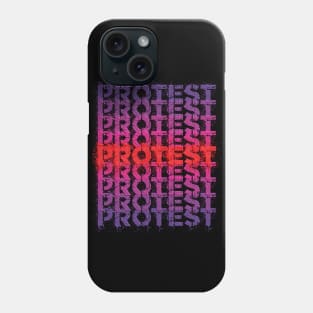 Array of the spray painted word protest Phone Case