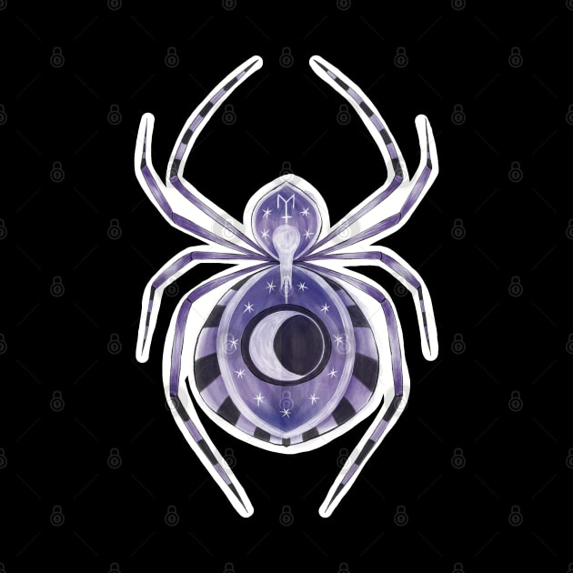 Purple and Black Space Spider by Metal Tea