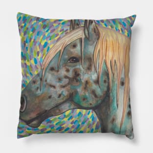 Beautiful appaloosa horse with lots of colors Pillow