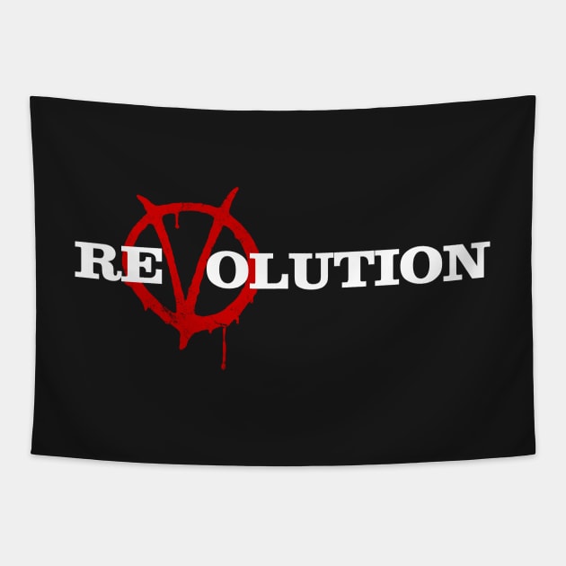 ReVolution V for Vendetta Tapestry by Coccomedian