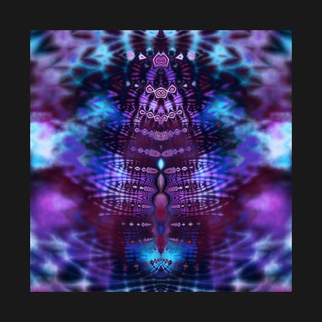 Luscious Blue and Purple Tie Dye Fractal by KirstenStar 