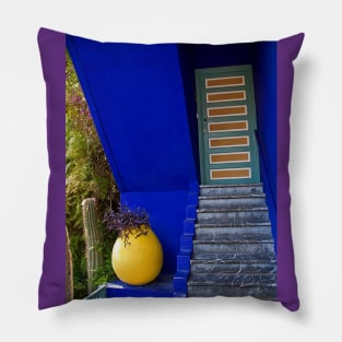 Morocco. Marrakech. The Majorelle Villa & Garden. Detail. Pillow