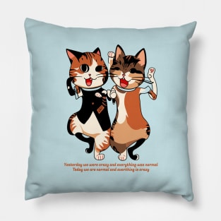 Weird Abstract Cats Pillow