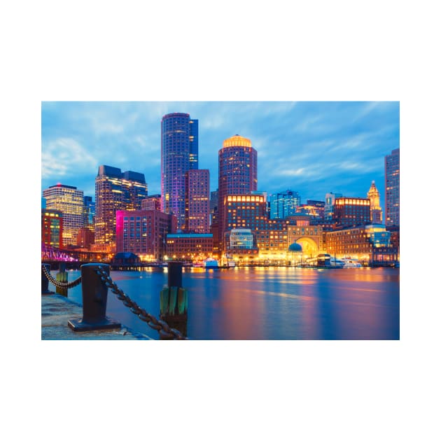 Boston City Skyline by NewburyBoutique