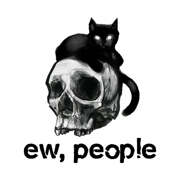 Ew People Skull Black Cat Gif by ThuyNga