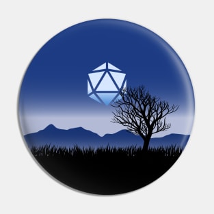 Dead Tree Halloween D20 Dice Moon RPG Night Roleplaying Landscapes Pin