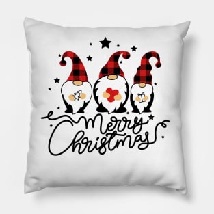 Merry Christmas Gnomes Pillow