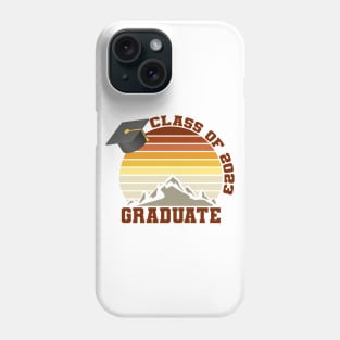 Class of 2023 Retro Sunset Graduate Phone Case