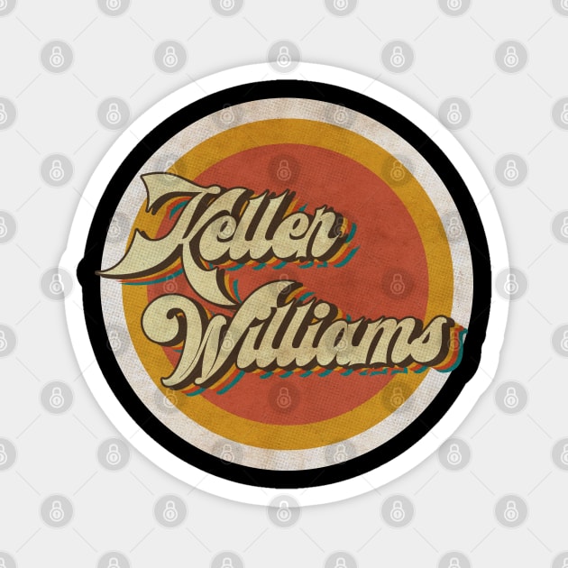 circle vintage Keller Williams Magnet by KewanAlasStore