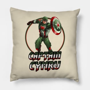 Captain Cymru comic book hero, Welsh Avenger Pillow