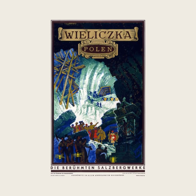 Wieliczka Poland Vintage Poster 1938 by vintagetreasure