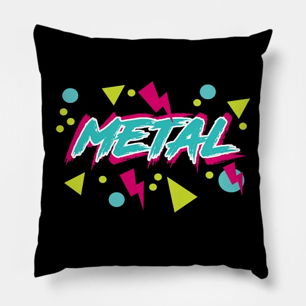 80s Ironic Hipster Metal Pillow by isstgeschichte