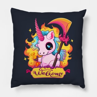 unicorn reaper Pillow