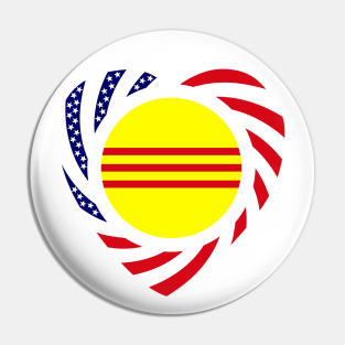 Vietnamese (South) American Multinational Patriot Flag (Heart) Pin