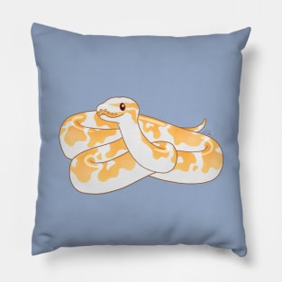 Albino Ball Python Digital Illustration Pillow