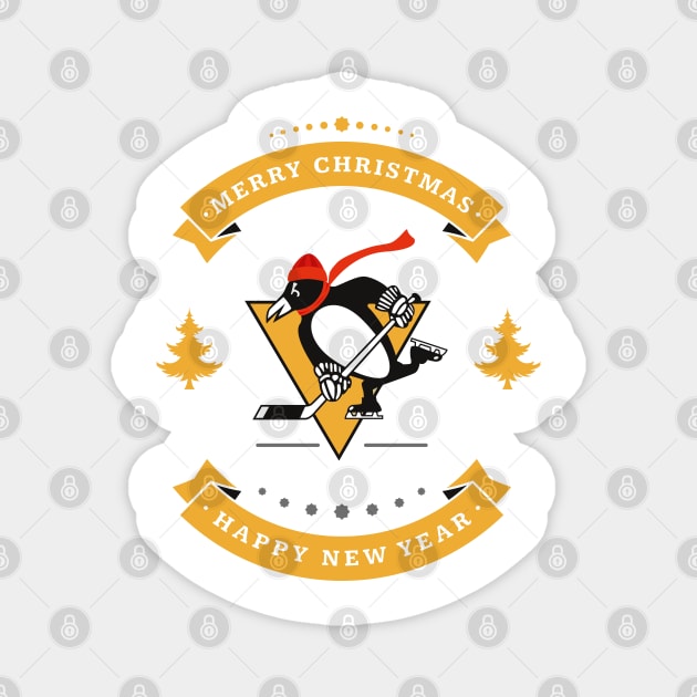 penguins de pittsburgh christmas Magnet by soufibyshop