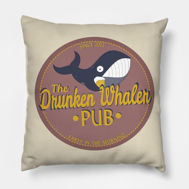 The Drunken Whaler Pub Pillow by SyFFiLiS