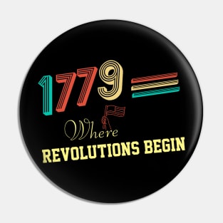 1776 Where Revolutions Begin Pin