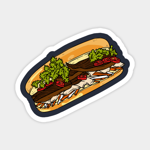 Banh mi - Vietnamese sandwich Magnet by papillon