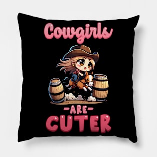 Cowgirls Are Cuter I Equestrian Pony And Horse Fan Pillow