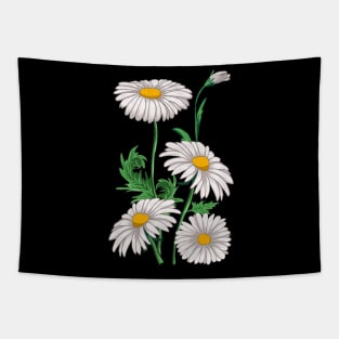 Daisies Chamomile Marguerites Bouquet Vintage Daisy Flower Tapestry