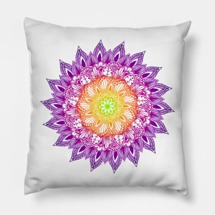 Purple-Green Mandala Pillow