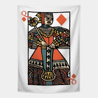 Character of Playing Card Queen of Diamonds Tapestry