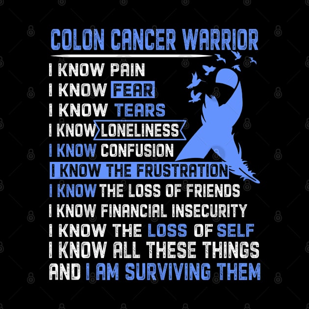 Colon Cancer Awareness Support Colon Cancer Warrior Gifts by ThePassion99