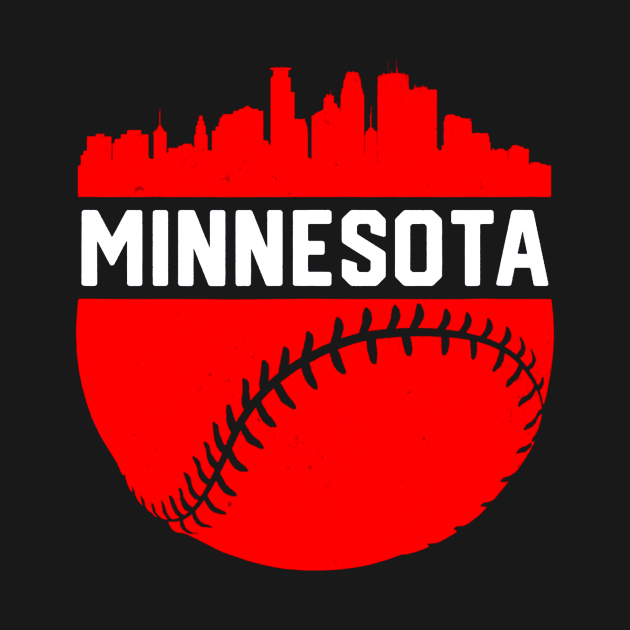Downtown MPLS STP Minnesota Skyline Baseball by Vigo