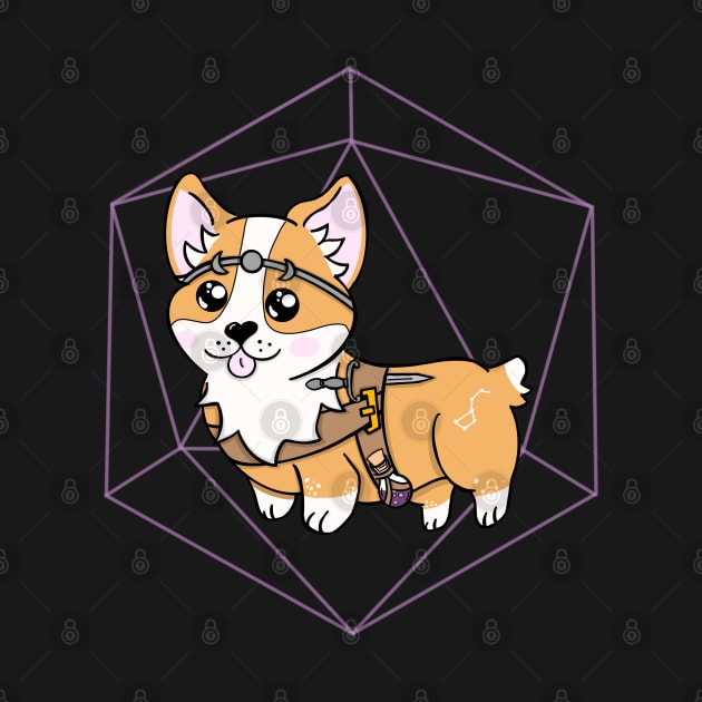 Corgi Stargazer | Sorcerer | Alchemist | Astrology | DND Dog by Roll 4 Cuteness 