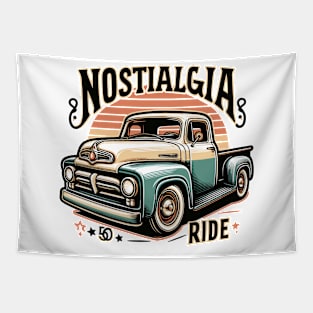 Vintage Pickup Truck, Nostalgia Ride Tapestry