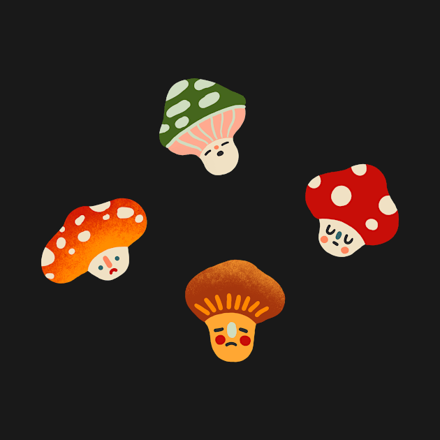 Forest Mushrooms - Sticker Pack -Cottagecore - Goblincore Aesthetic by NOSSIKKO