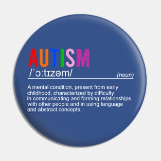 Autism Awareness Noun Definition, Autism Puzzle, Autism Mom, Autism Support Pin