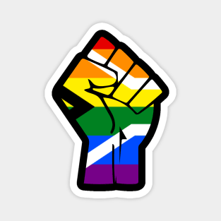 Black Lives Matter Fist LGBT Pride South Africa Magnet