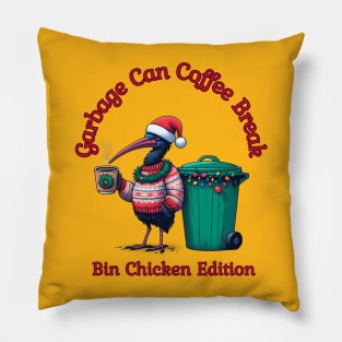 Bin Chicken Christmas Pillow