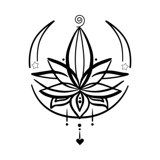 Lotus lineart  T-Shirt T-Shirt