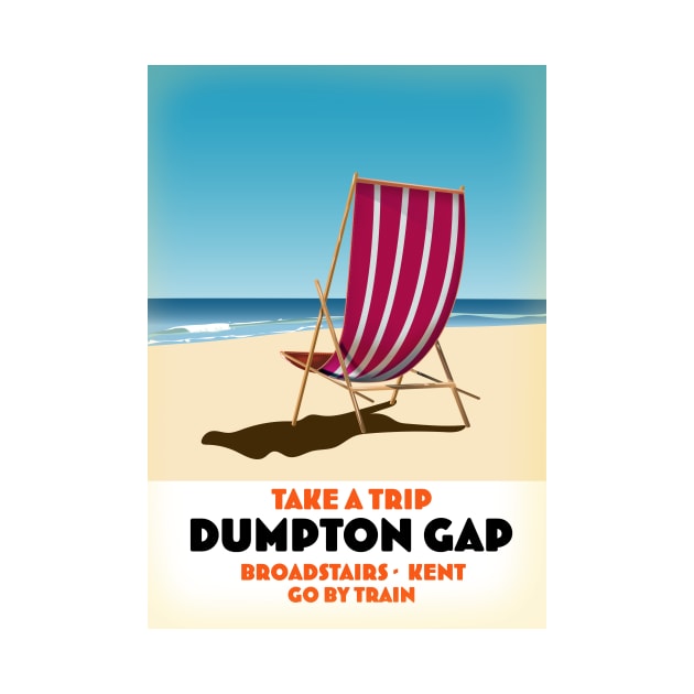 Dumpton Gap Seaside travel poster by nickemporium1