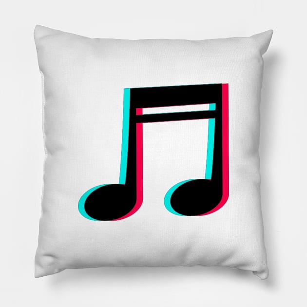 TikTok Music Black Pillow by ThingyDilly