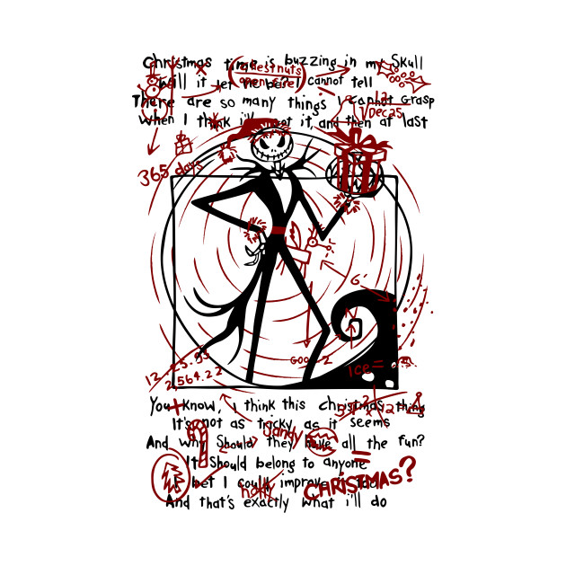 Vitruvian Nightmare - The Nightmare Before Christmas - Phone Case