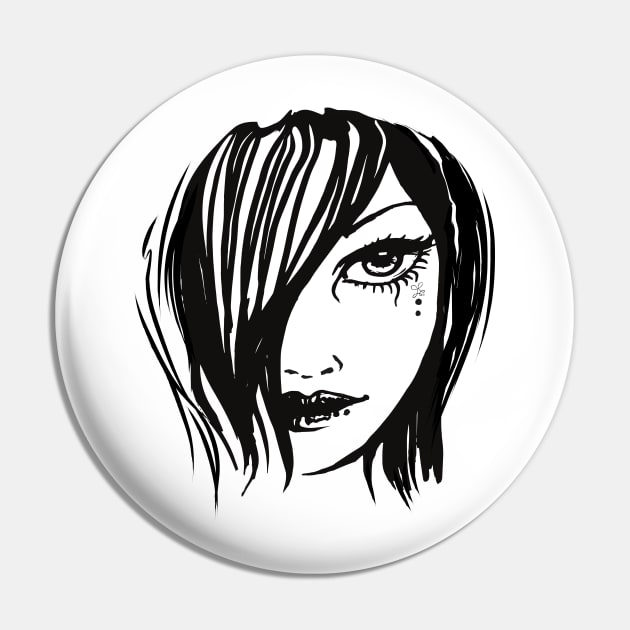 Gothic woman Pin by GalDisegni