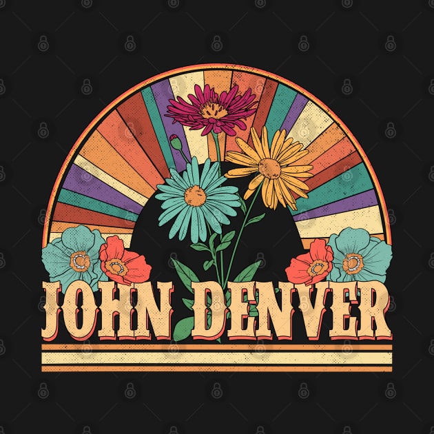 John Flowers Name Denver Personalized Gifts Retro Style by Dinosaur Mask Store