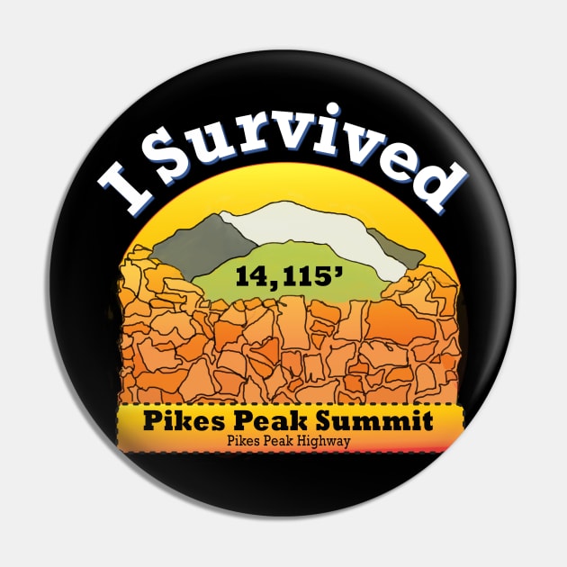 I Survived Pikes Peak Summit Pin by MMcBuck