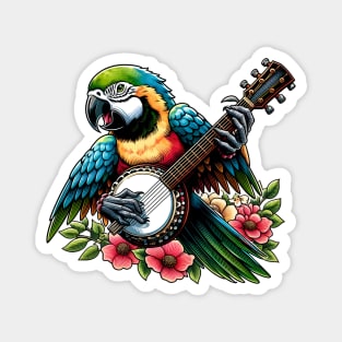 Banjo parrot Magnet