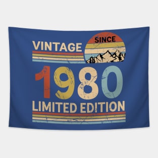 Vintage Since 1980 Limited Edition 43rd Birthday Gift Vintage Men's Tapestry