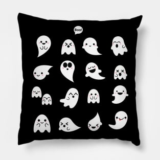 Hydro Flask sticker - Halloween funny cute kawaii sad spooky ghost | Sticker pack set Pillow