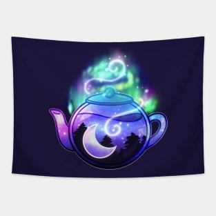 Aurora Borealis Teapot - Dreamy Aesthetic by heysoleilart Tapestry