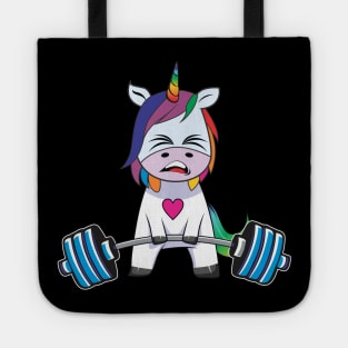 Funny Unicorn Weightlifting Workout Gym Unicorn Bodybuilding Tote