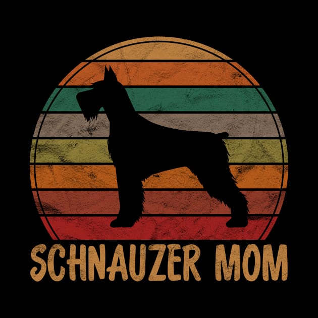 Retro Schnauzer Mom Gift Standard Giant Dog Mother Pet Mama by rhondamoller87